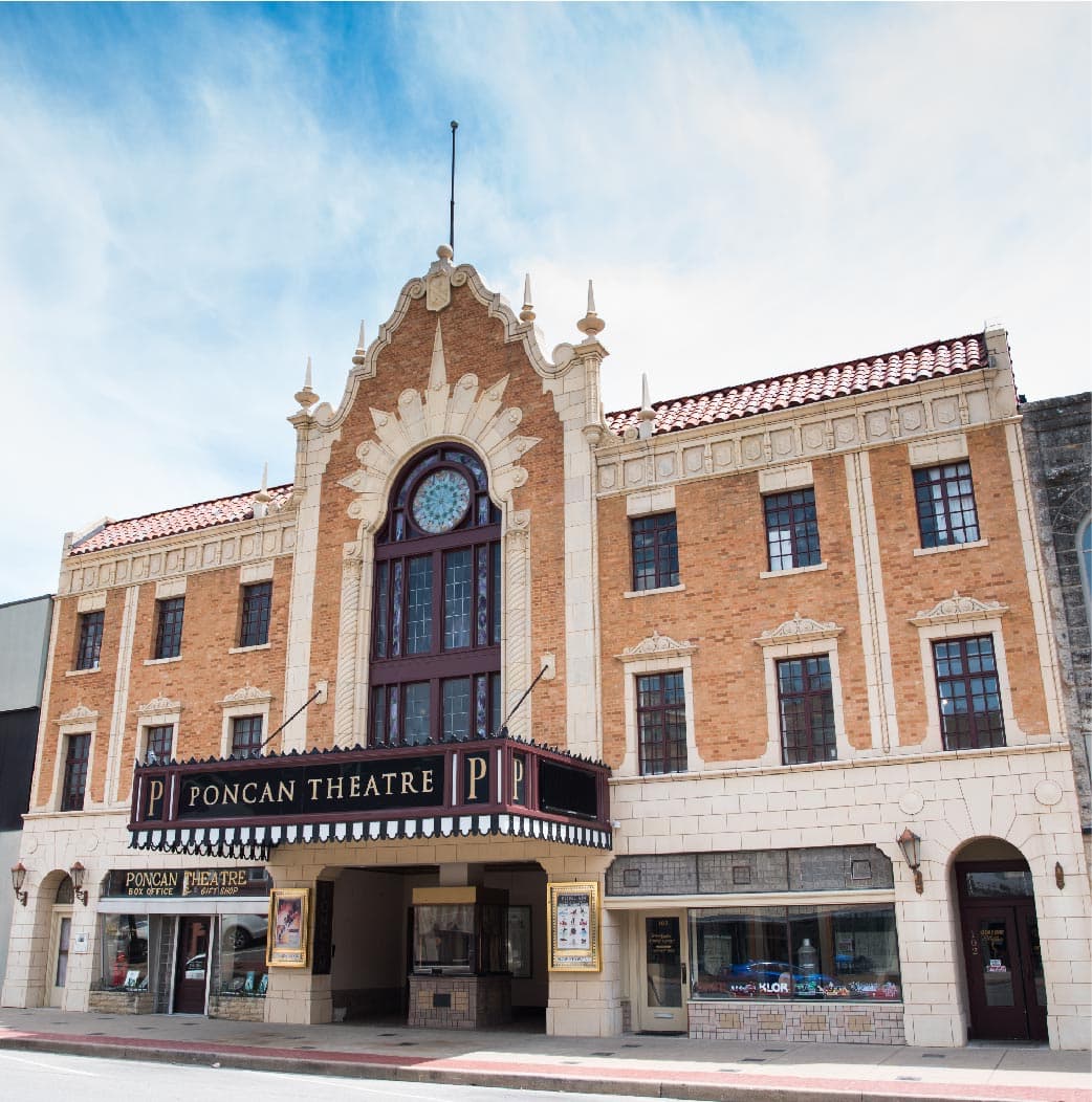 The Poncan Theatre — historic live performance venue in downtown Ponca City